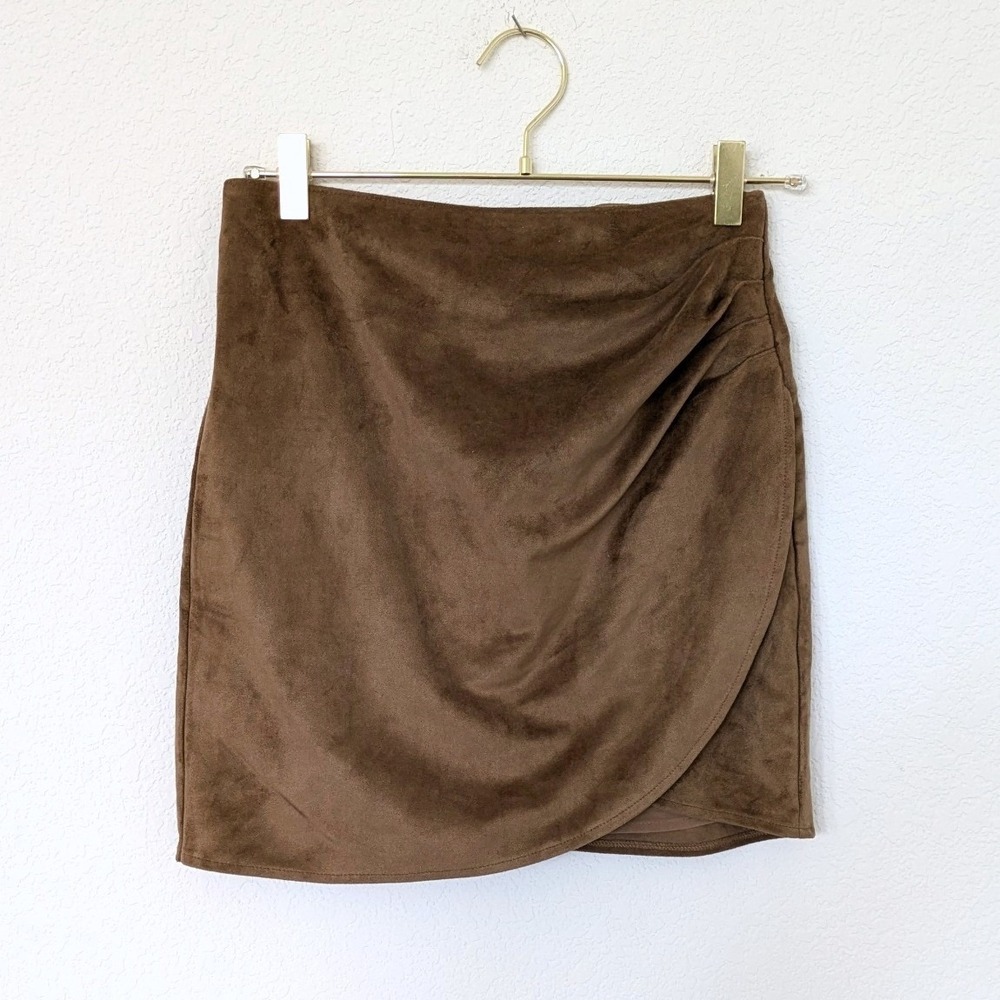 Abercrombie & Finch Vegan Suede Mini Skirt Wrap Style Women's XS